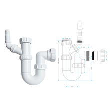 Viva 1½" Sink Trap with Single 135° Nozzle WTST01