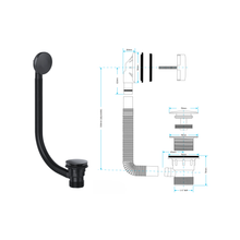Viva Black Click Clack Bath Waste CWB02/B