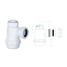 Viva 1¼" Bottle Trap (38mm Seal) WTBT3238