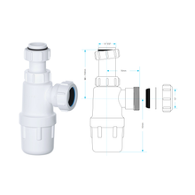 Viva 1¼" Telescopic Bottle Trap WTBT32T