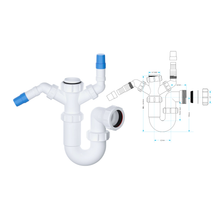 Viva 1½" Sink Trap with Twin 135° Nozzles WTST02