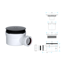 Viva 1½" Black Shower Trap (90mm Tray) WTSH90/B