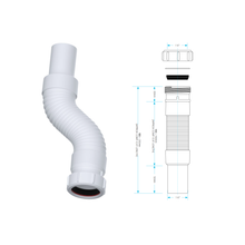 Viva 1½" Flexible Fitting - Compression x Plain Spigot WFLEX04