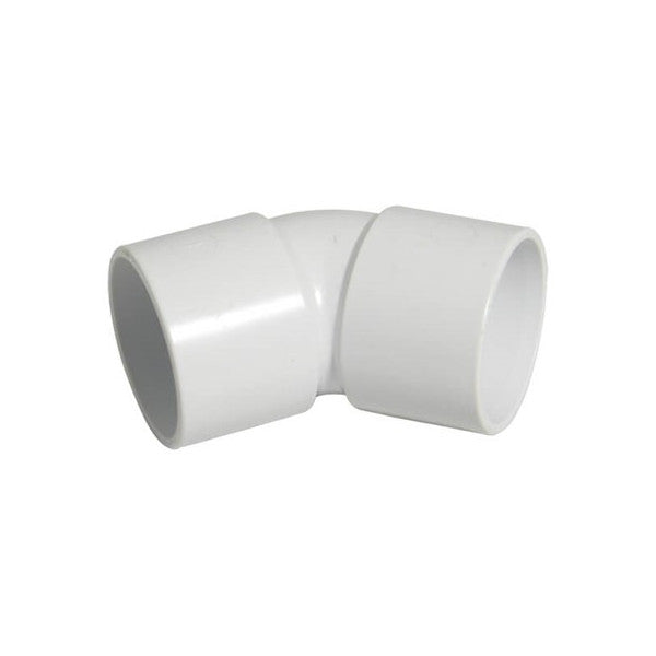 40mm Solvent Waste 45° Bend - White