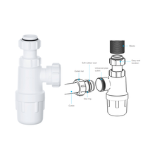 Viva 1¼" Telescopic Bottle Trap WTBT32T