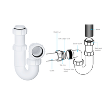 Viva 1½" Telescopic 'P' Trap WTTP40