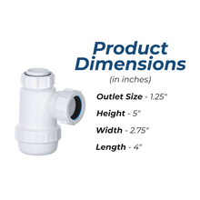 Viva 1¼" Bottle Trap (38mm Seal) WTBT3238