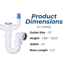 Viva 1½" Sink Trap with Twin 135° Nozzles WTST02