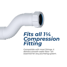 Viva 1¼" Flexible Fitting - Compression x Plain Spigot WFLEX03