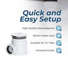 Viva 1½" Shower Trap (50mm Tray) WTSH40