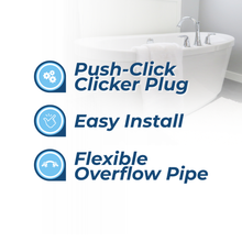 Viva Black Click Clack Bath Waste CWB02/B
