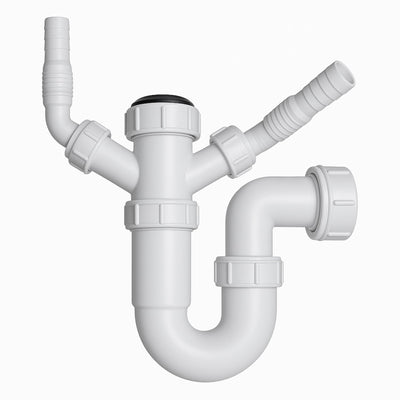 Hulthor 40mm Sink Trap with Double Appliance Outlet