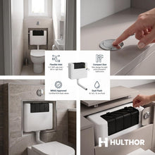 Concealed Cistern Dual Flush 3/6L, Back to Wall Toilet Cistern - Hulthor