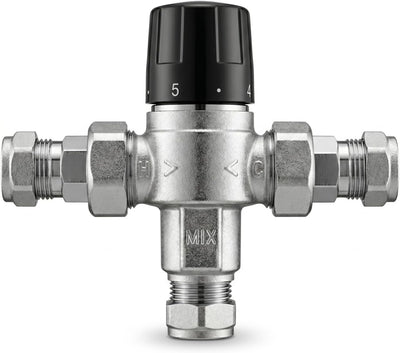 15mm Thermostatic Mixing Valve TMV2 Compression Mixer Valve - Hulthor