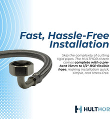 Concealed Cistern Dual Flush 3/6L, Back to Wall Toilet Cistern - Hulthor
