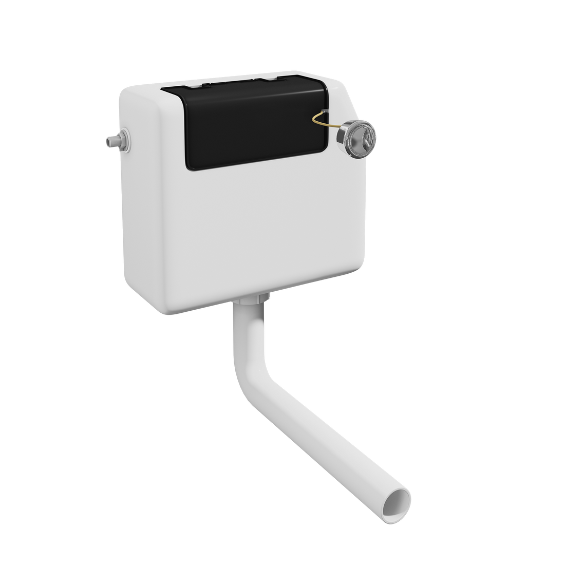 K-Vit dual flush concealed cistern with chrome push button