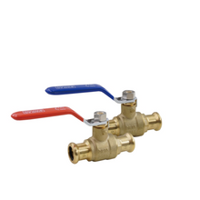 Pressfit Water 22mm Lever Valve M Profile - Red Handle - product image