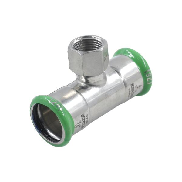 Pressfit Water 15mm x 15mm x 1/2" Female Branch Tee - Bastion pressfit product image