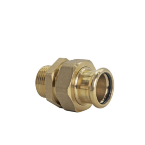 Pressfit Water 15mm x 1/2" Male Iron Union Coupler - Bastion pressfit product image