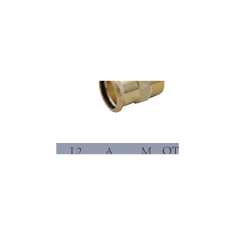Pressfit Water 15mm x 1/2 Male Adapter - Bastion pressfit product image
